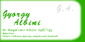 gyorgy albini business card